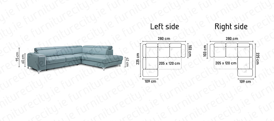 Sofa bed GENOA OPEN by Furniturecity.ie