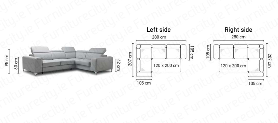 Sofa bed GENOA ORIGINAL by Furniturecity.ie