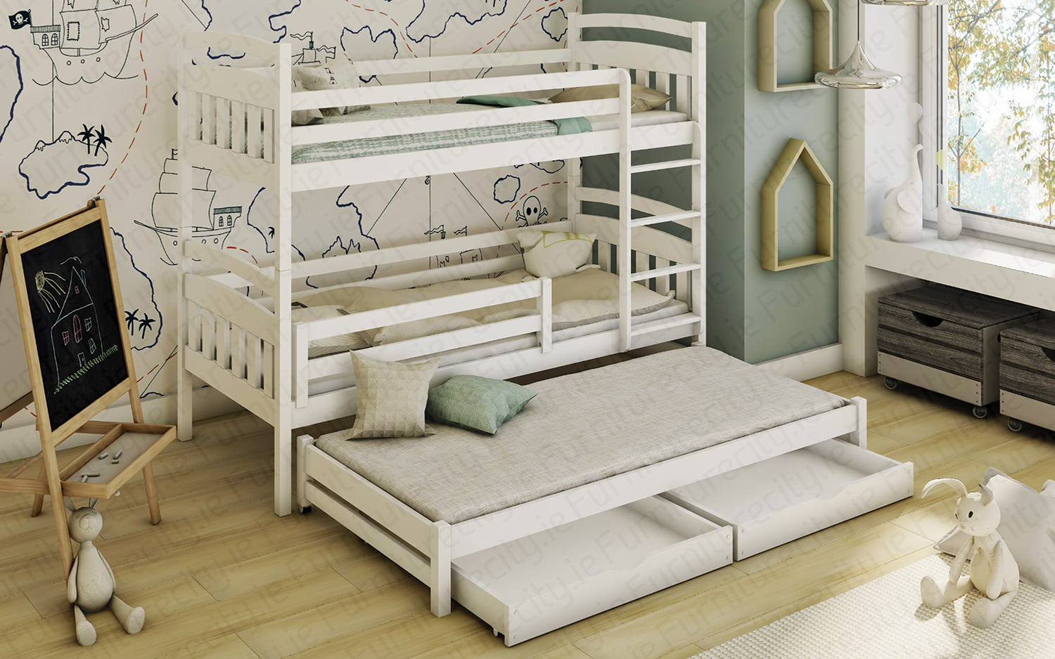 Bunk Bed Specialists Top Quality And, Bunk Beds With Pull Out Bed Underneath