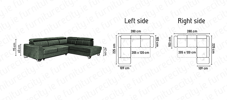 Sofa bed ASTRA Open by Furniturecity.ie