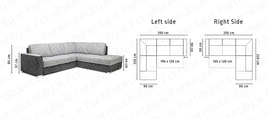 Sofa bed CHANTEL OPEN by Furniturecity.ie