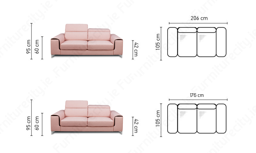 Sofa GENOVA 3+2 SET by Furniturecity.ie