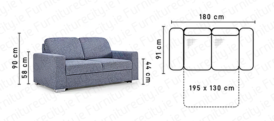 Sofa bed CHANTEL 2 by Furniturecity.ie