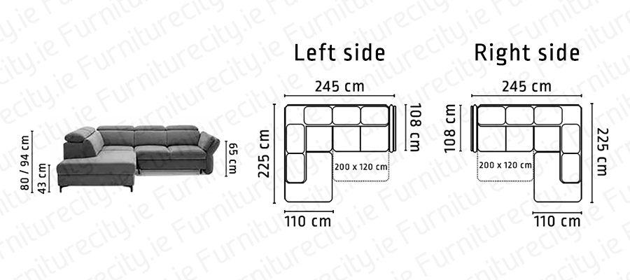 Sofa bed SERANO by Furniturecity.ie