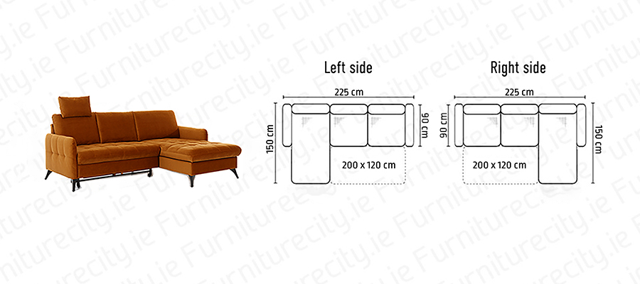 Sofa bed LORI by Furniturecity.ie