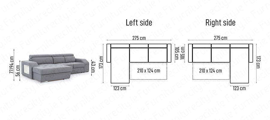 Sofa bed TULSA by Furniturecity.ie