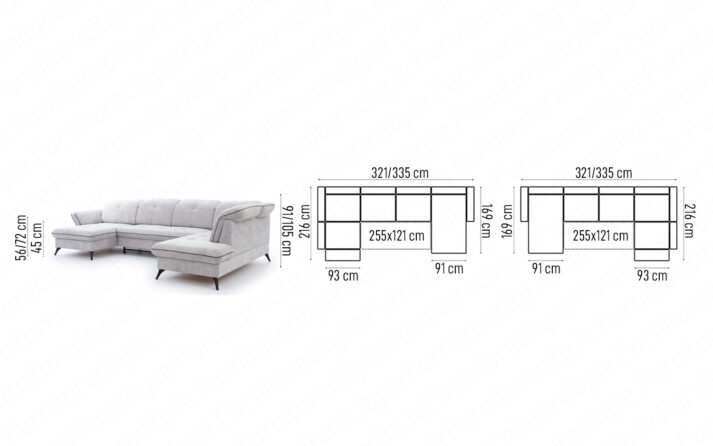 Sofa bed MAXIMO U-SHAPE by Furniturecity.ie